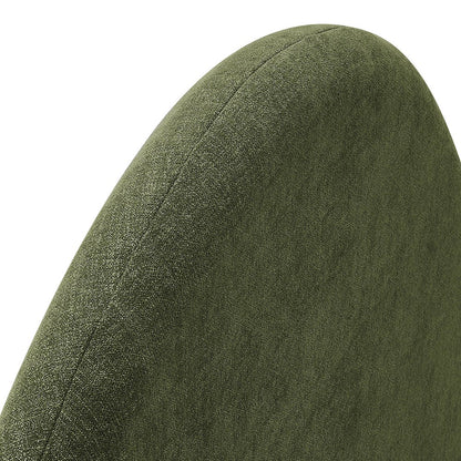 Resort Queen Size Upholstered Fabric Arched Headboard - Foliage
