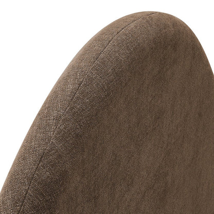 Resort Queen Size Upholstered Fabric Arched Headboard - Mocha