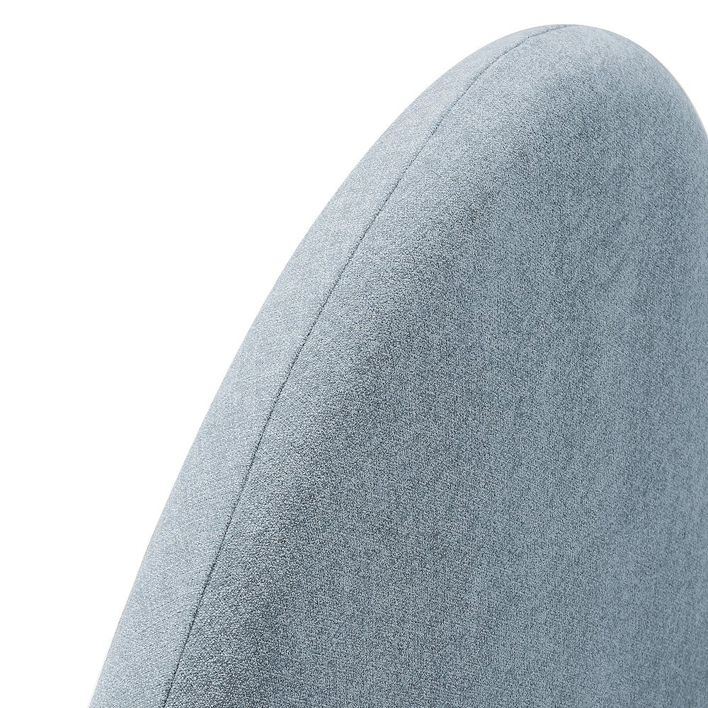 Resort Queen Size Upholstered Fabric Arched Headboard - Sky