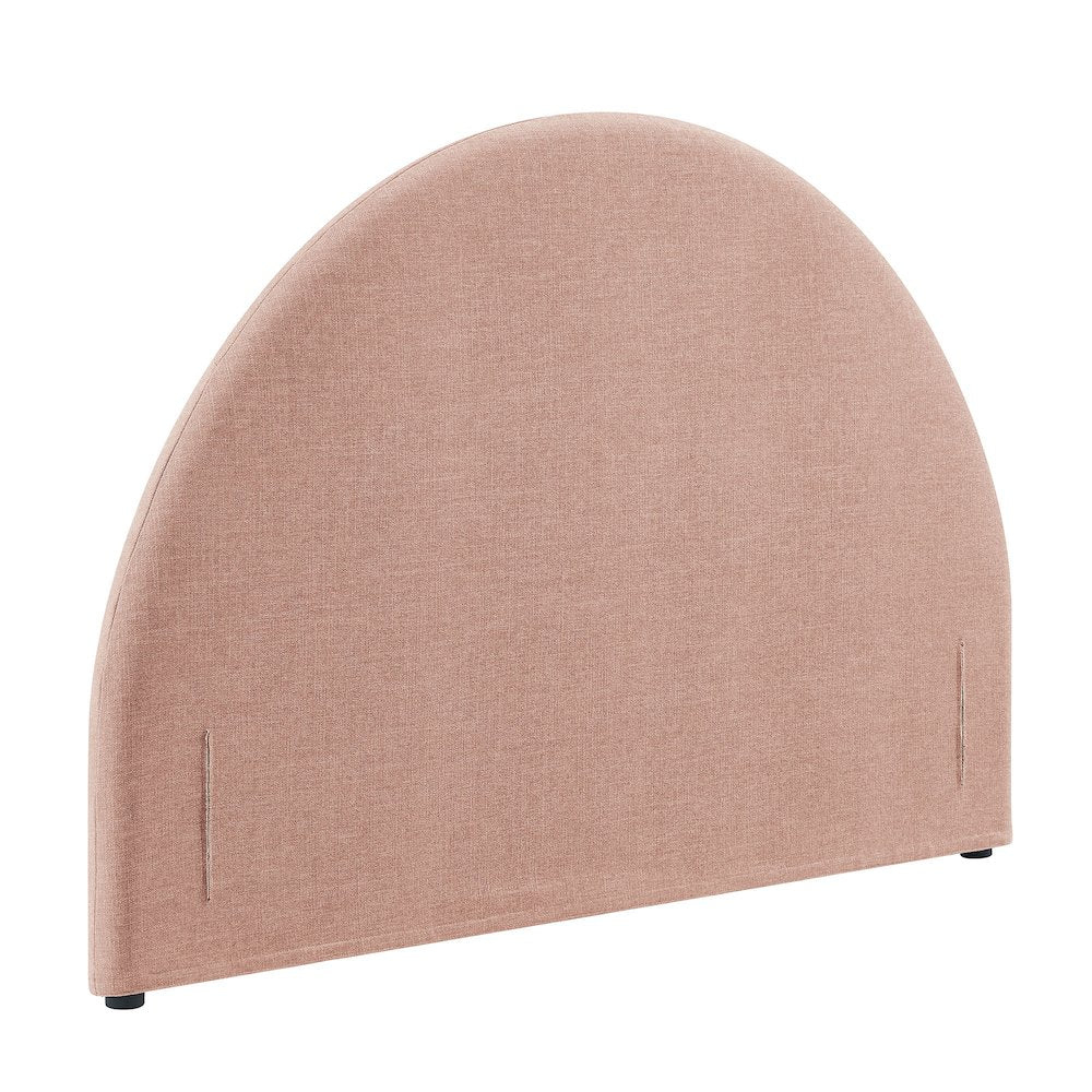 Resort King Size Upholstered Fabric Arched Headboard - Blush