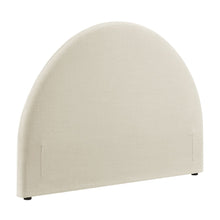 Resort King Size Upholstered Fabric Arched Headboard - Ecru