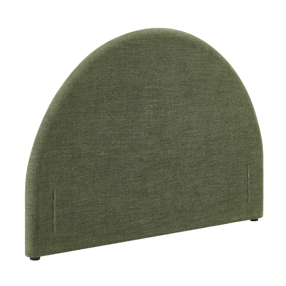 Resort King Size Upholstered Fabric Arched Headboard - Foliage