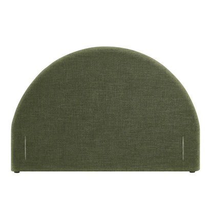 Resort King Size Upholstered Fabric Arched Headboard - Foliage