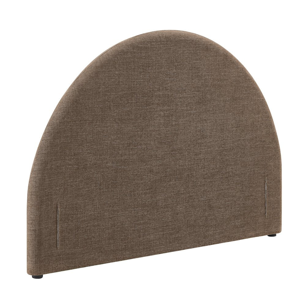 Resort King Size Upholstered Fabric Arched Headboard - Mocha