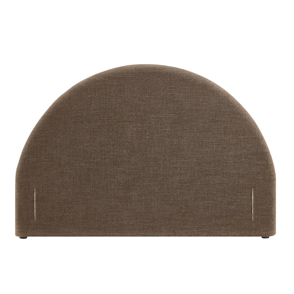 Resort King Size Upholstered Fabric Arched Headboard - Mocha