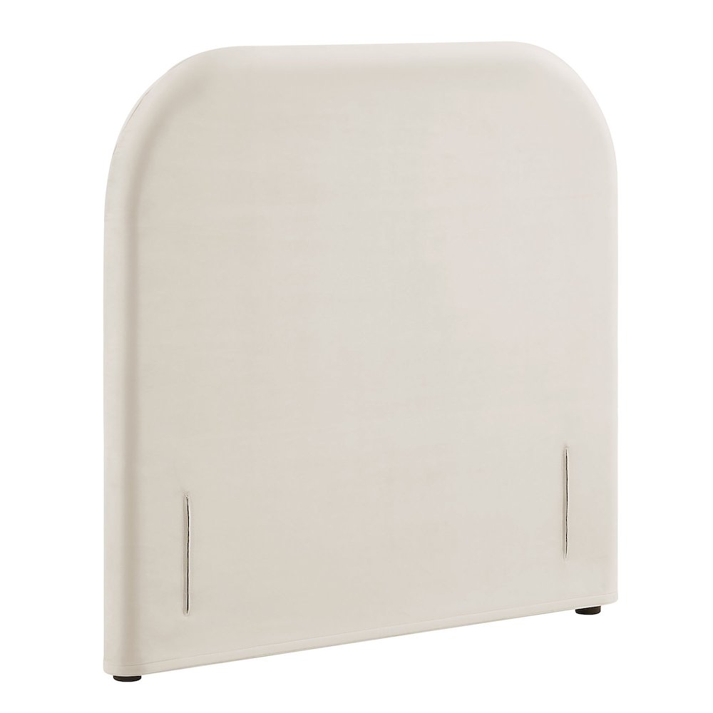Keynote Twin Stain-Resistant Performance Velvet Headboard - Alabaster