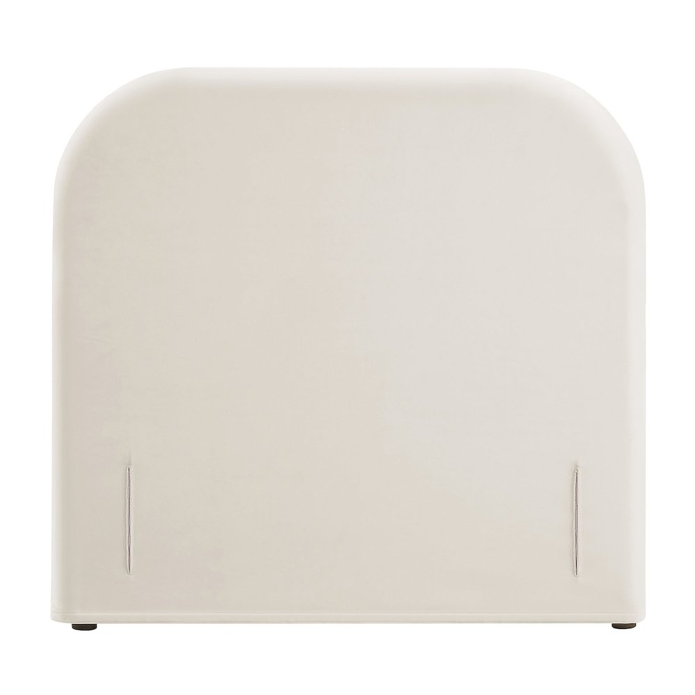 Keynote Twin Stain-Resistant Performance Velvet Headboard - Alabaster