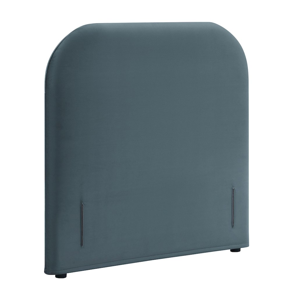 Keynote Twin Stain-Resistant Performance Velvet Headboard - Cadet Blue