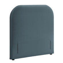 Keynote Twin Stain-Resistant Performance Velvet Headboard - Cadet Blue
