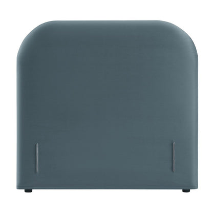 Keynote Twin Stain-Resistant Performance Velvet Headboard - Cadet Blue