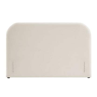 Keynote Full Performance Velvet Headboard - Alabaster