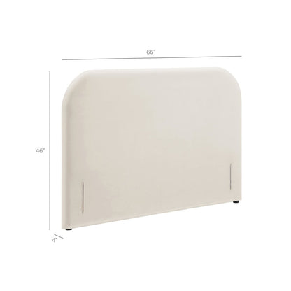 Keynote Full Performance Velvet Headboard - Alabaster