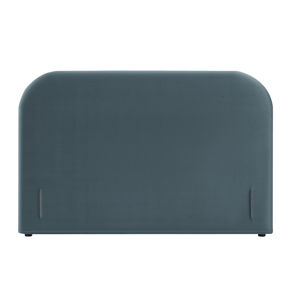 Keynote Full Performance Velvet Headboard - Cadet Blue