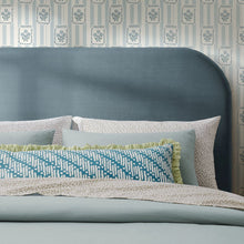 Keynote Full Performance Velvet Headboard - Cadet Blue