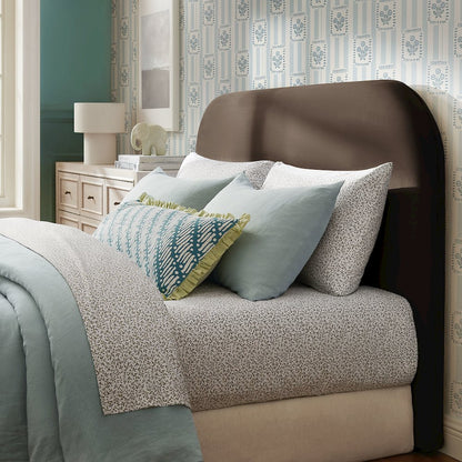 Keynote Full Performance Velvet Headboard - Chocolate Brown