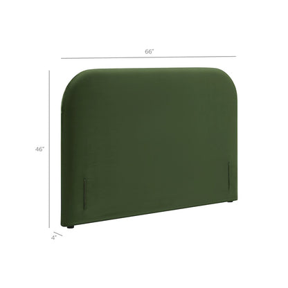 Keynote Full Performance Velvet Headboard - Moss Green