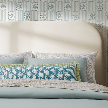 Keynote Queen Performance Velvet Headboard - Alabaster