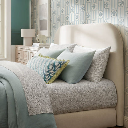 Keynote Queen Performance Velvet Headboard - Alabaster