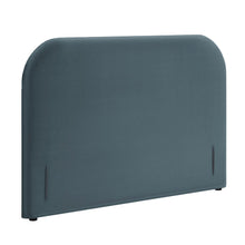 Keynote Queen Performance Velvet Headboard - Cadet Blue