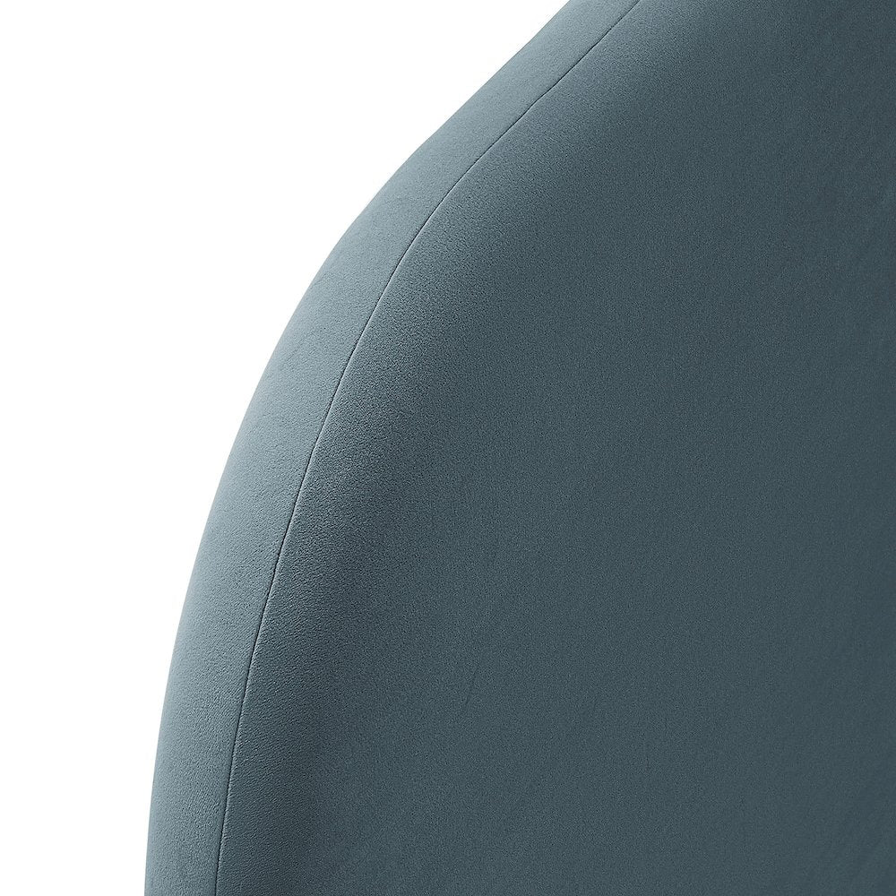 Keynote Queen Performance Velvet Headboard - Cadet Blue