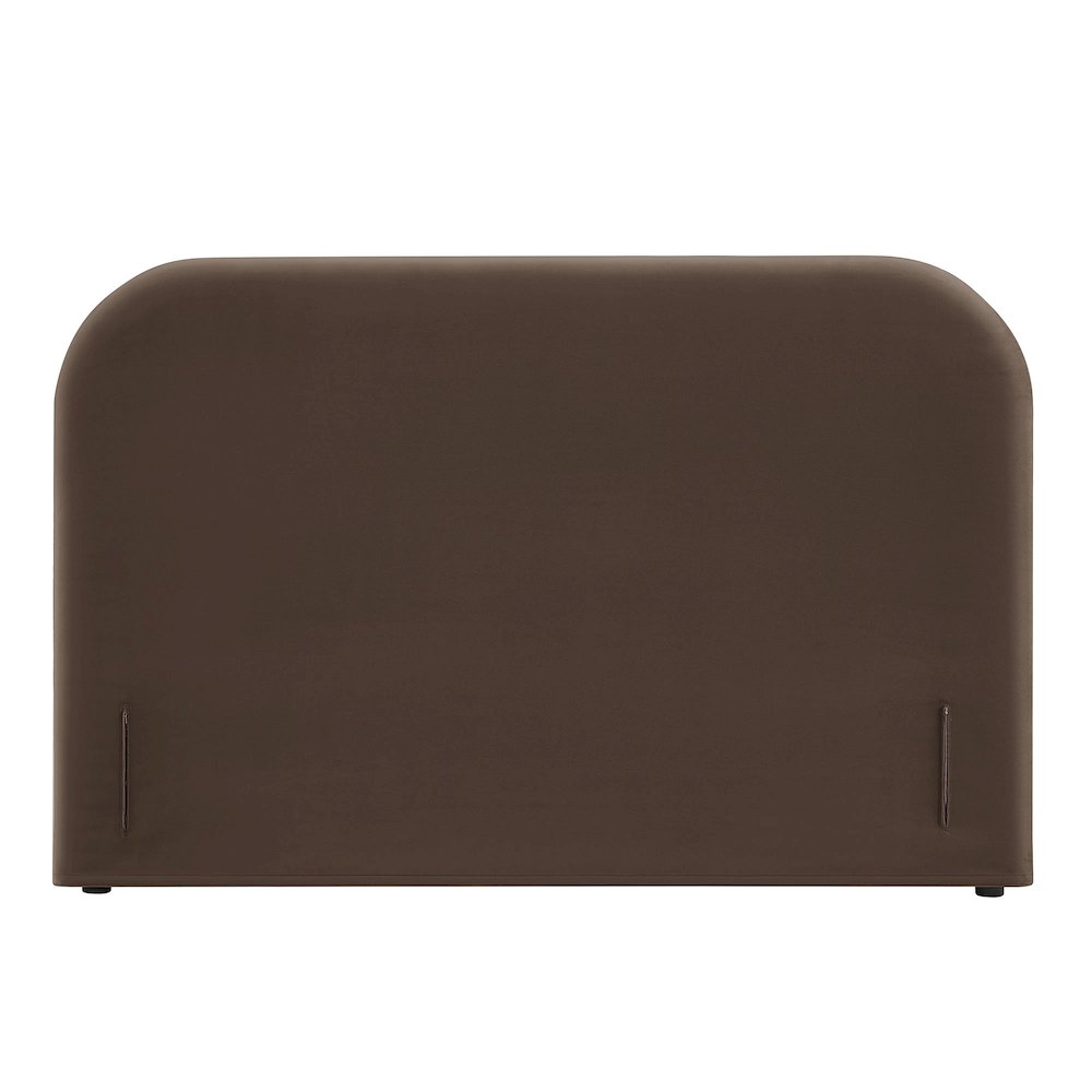 Keynote King Performance Velvet Headboard - Chocolate Brown