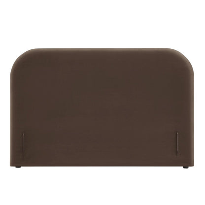 Keynote King Performance Velvet Headboard - Chocolate Brown