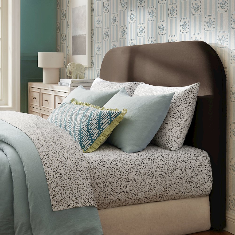 Keynote King Performance Velvet Headboard - Chocolate Brown