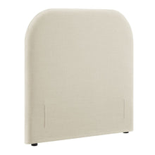 Keynote Twin Size Upholstered Fabric Headboard - Ecru
