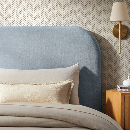Keynote Twin Size Upholstered Fabric Headboard - Sky