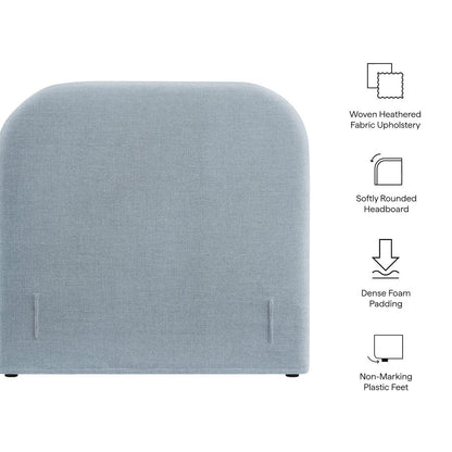 Keynote Twin Size Upholstered Fabric Headboard - Sky