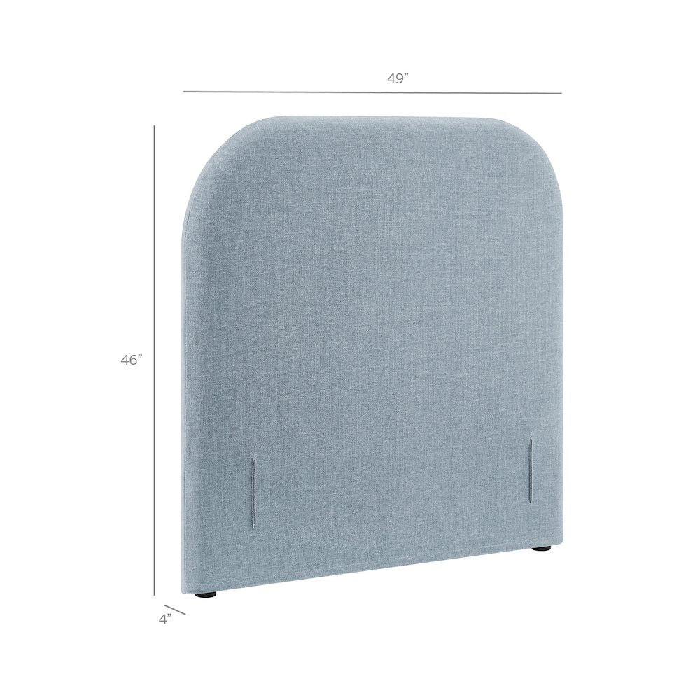 Keynote Twin Size Upholstered Fabric Headboard - Sky