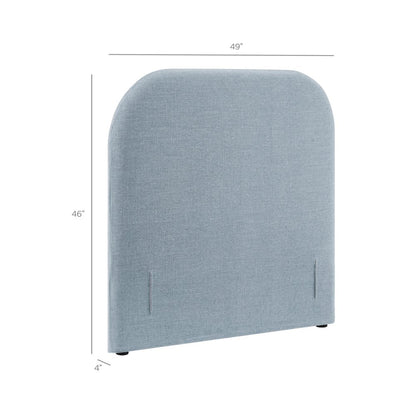 Keynote Twin Size Upholstered Fabric Headboard - Sky