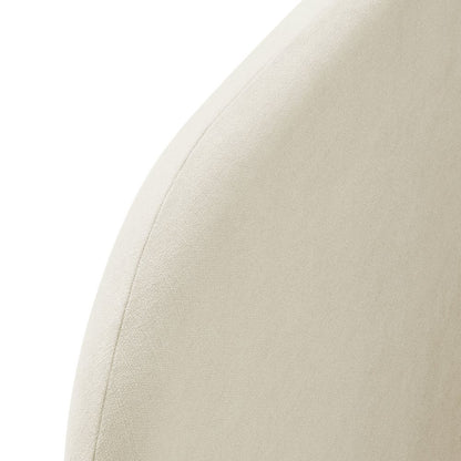 Keynote Full Size Upholstered Fabric Headboard - Ecru