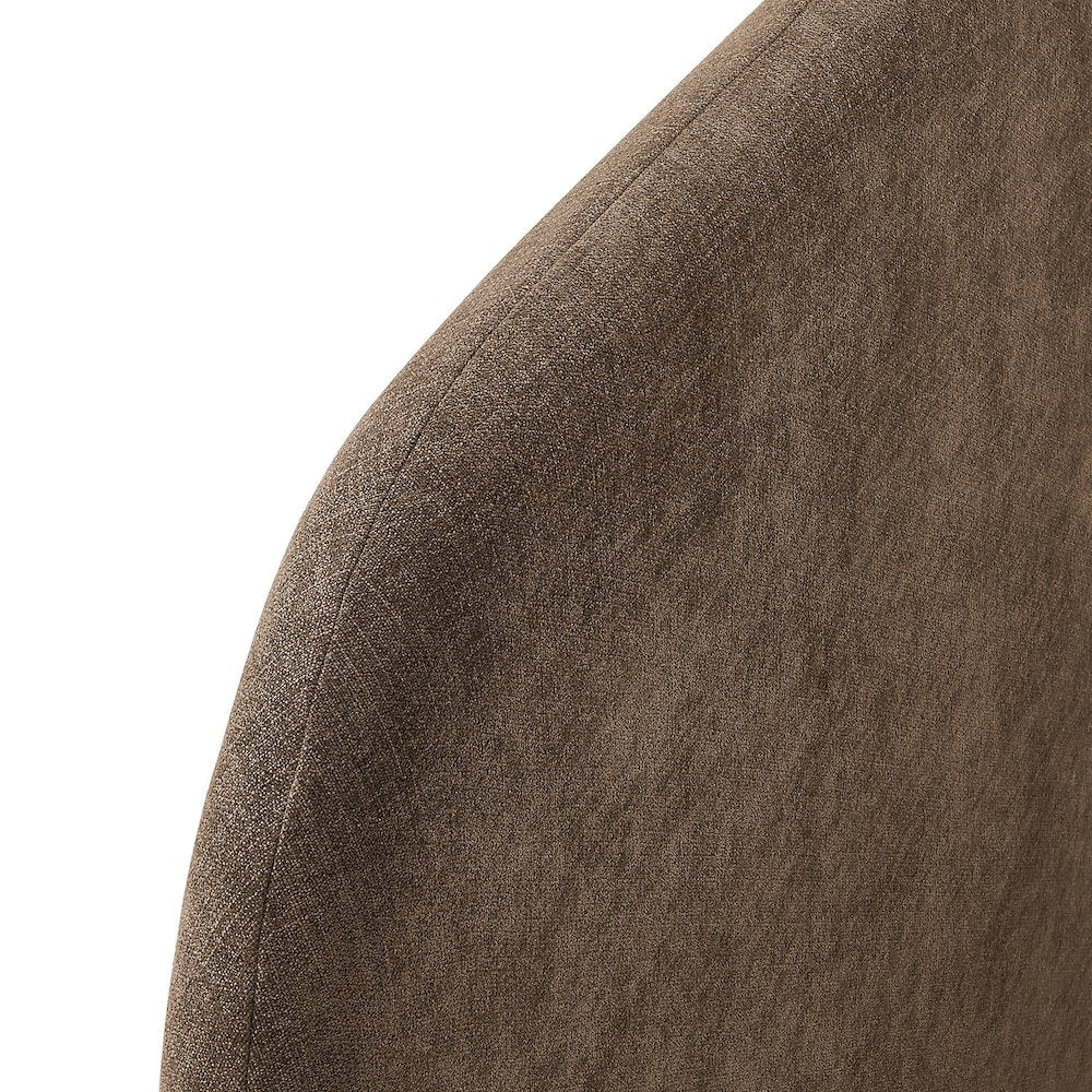 Keynote Full Size Upholstered Fabric Headboard - Mocha