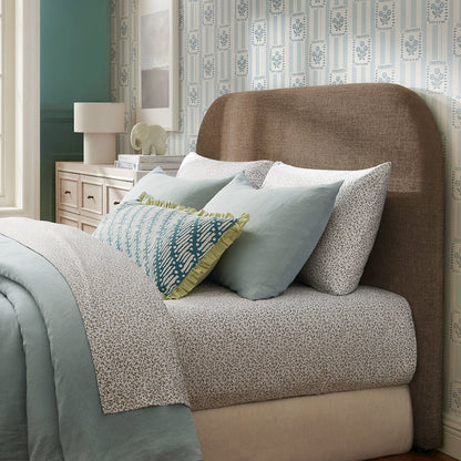 Keynote Full Size Upholstered Fabric Headboard - Mocha
