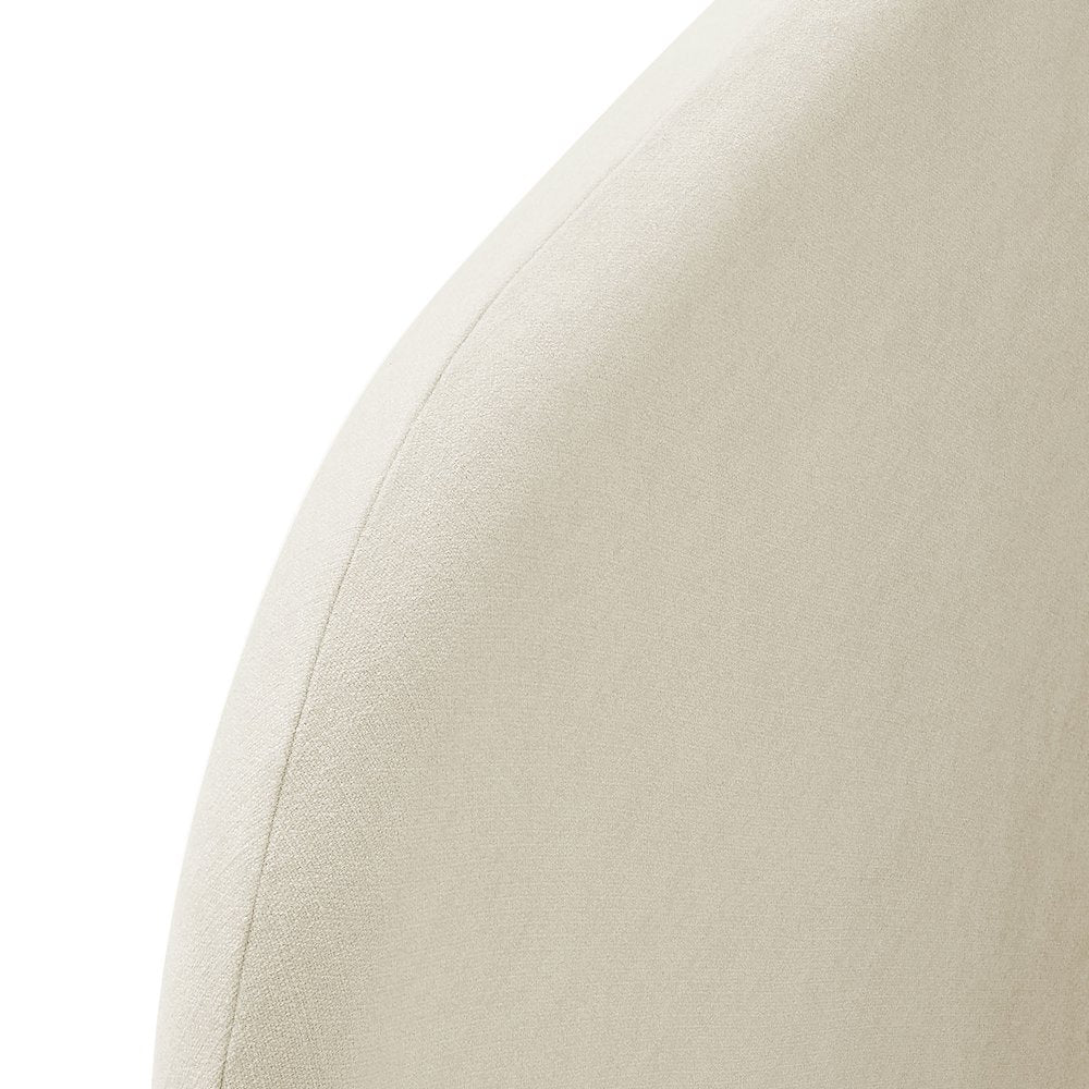 Keynote Queen Size Upholstered Fabric Headboard - Ecru