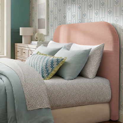Keynote King Size Upholstered Fabric Headboard - Blush