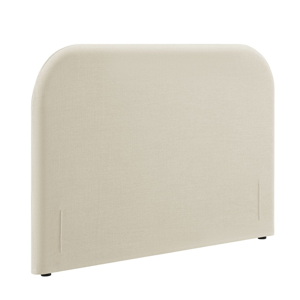 Keynote King Size Upholstered Fabric Headboard - Ecru