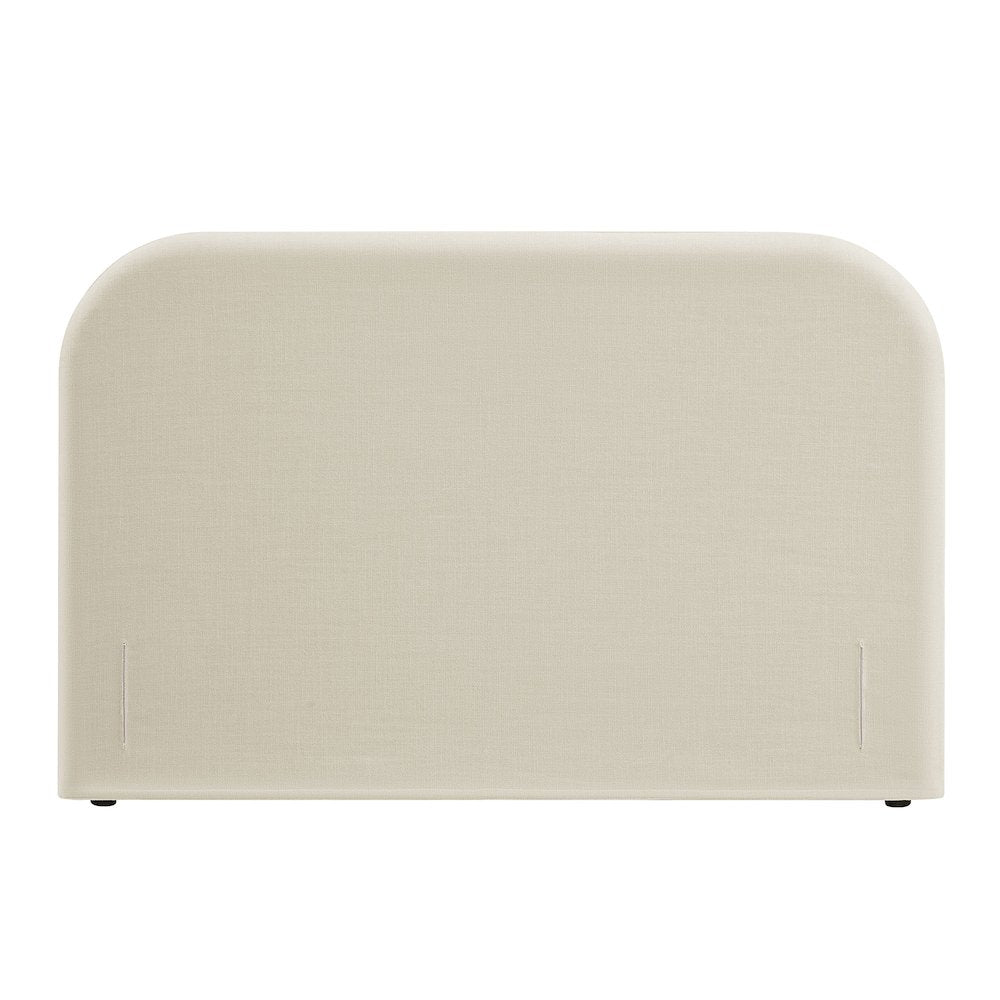 Keynote King Size Upholstered Fabric Headboard - Ecru