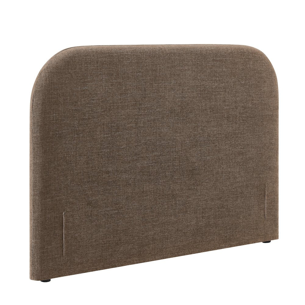 Keynote King Size Upholstered Fabric Headboard - Mocha