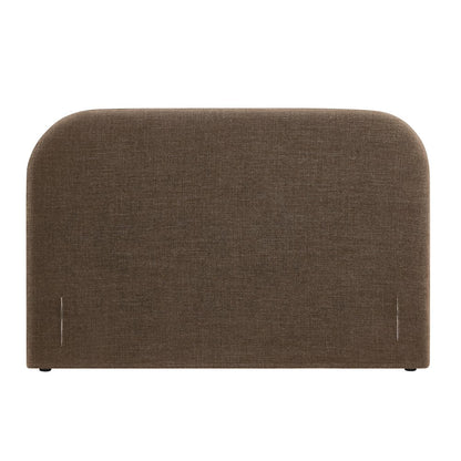 Keynote King Size Upholstered Fabric Headboard - Mocha