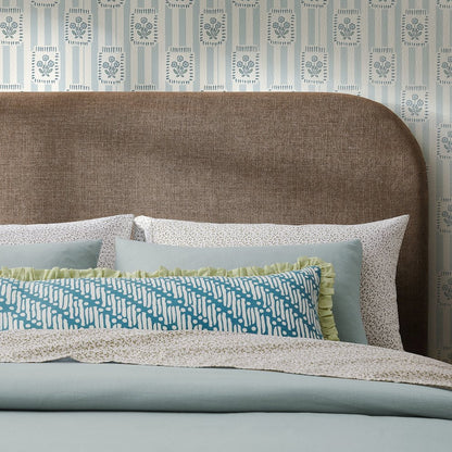 Keynote King Size Upholstered Fabric Headboard - Mocha