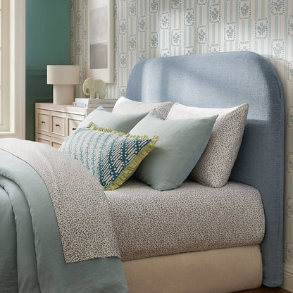 Keynote King Size Upholstered Fabric Headboard - Sky