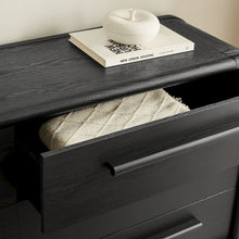 Bellamy Curved 6-Drawer Dresser - Black Oak
