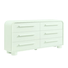 Bellamy Curved 6-Drawer Dresser - Sage