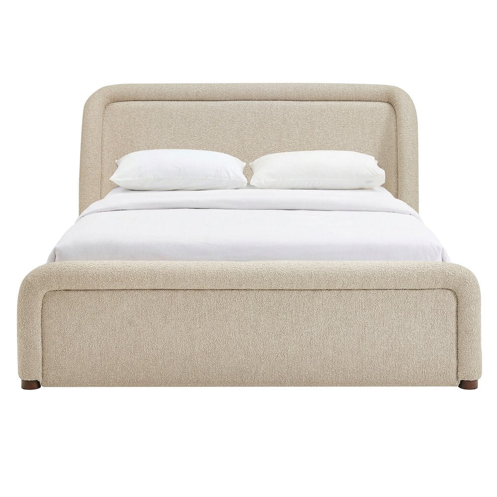 Tasmin King Upholstered Fabric Platform Bed - Linen