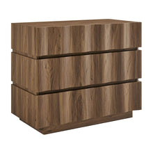 Isola Wavy 3 Drawer Chest - Walnut
