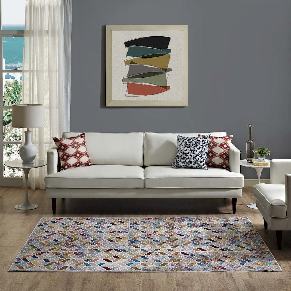 Laleh Geometric Mosaic 4x6 Area Rug