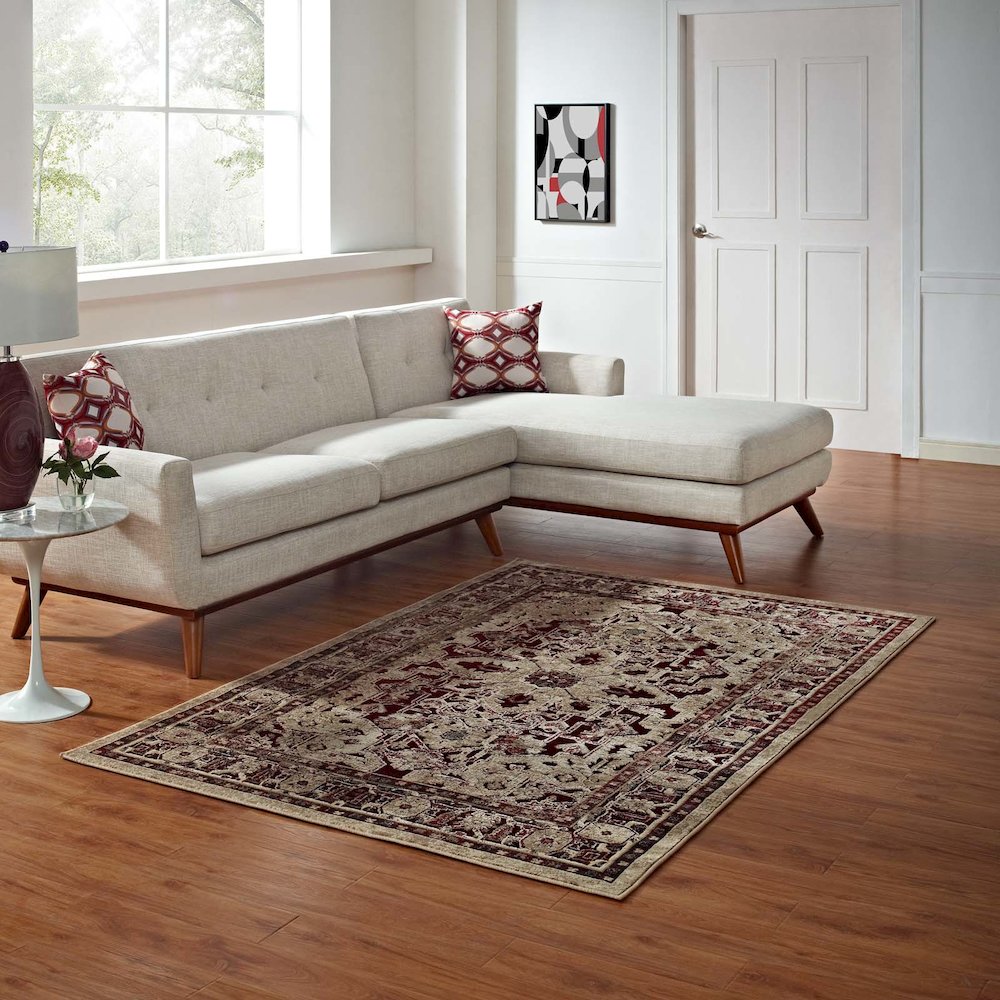 Grania Ornate Vintage Floral Turkish 5x8 Area Rug