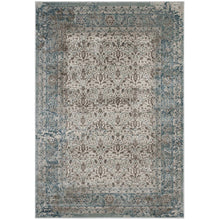 Dilys Distressed Vintage Floral Lattice 5x8 Area Rug